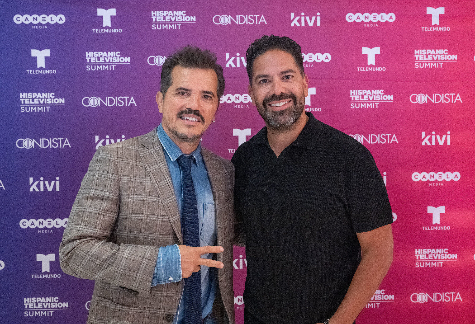 John Leguizamo and Ben DeJesus at Hispanic Television Summit