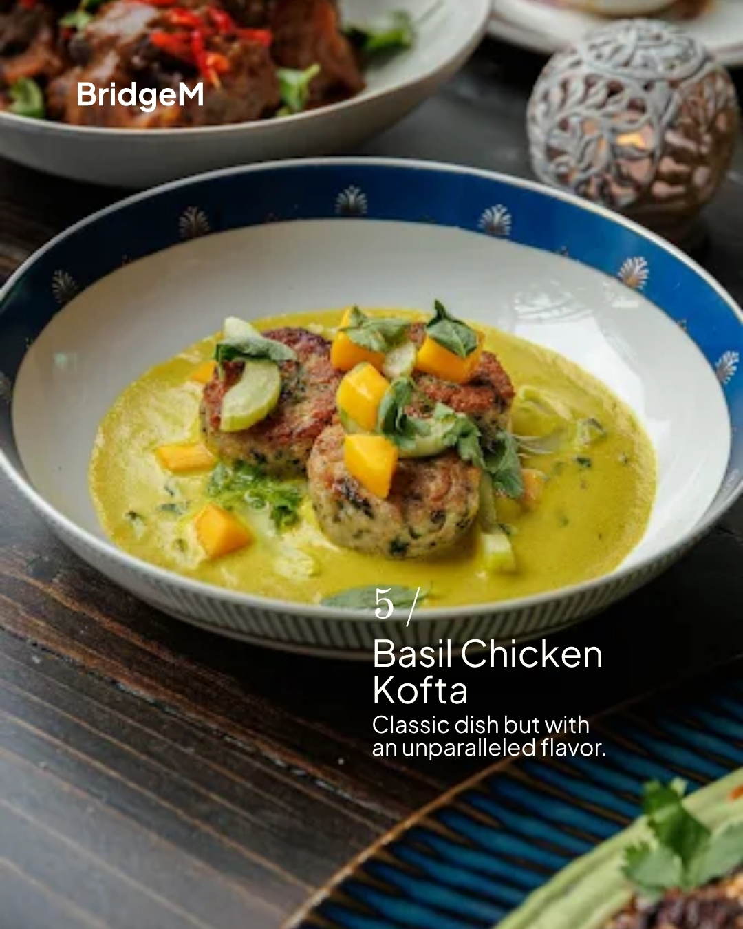 Dravida NYC - Basil Chicken Kofta Dravida NYC - Basil Chicken Kofta